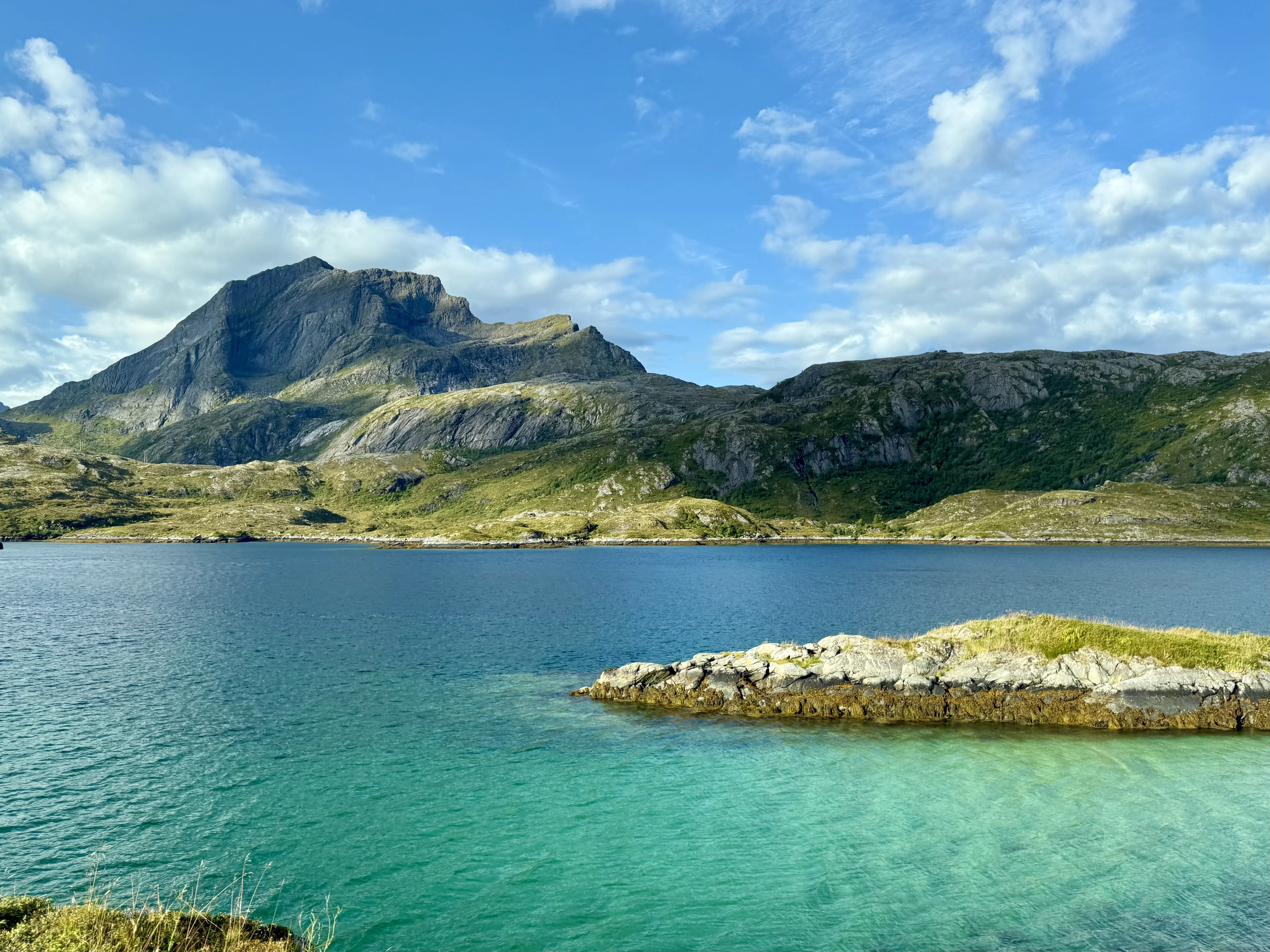 Turquoise lake landscape
